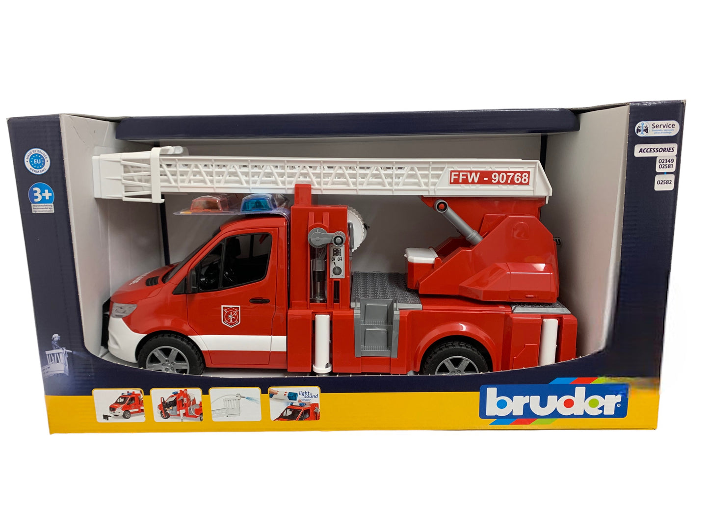 Bruder MB sprinter Fire Engine w'Ladder/water pump