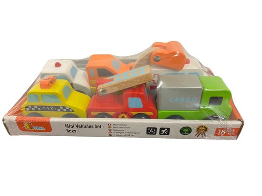 Mini Vehicles Set - 6pcs