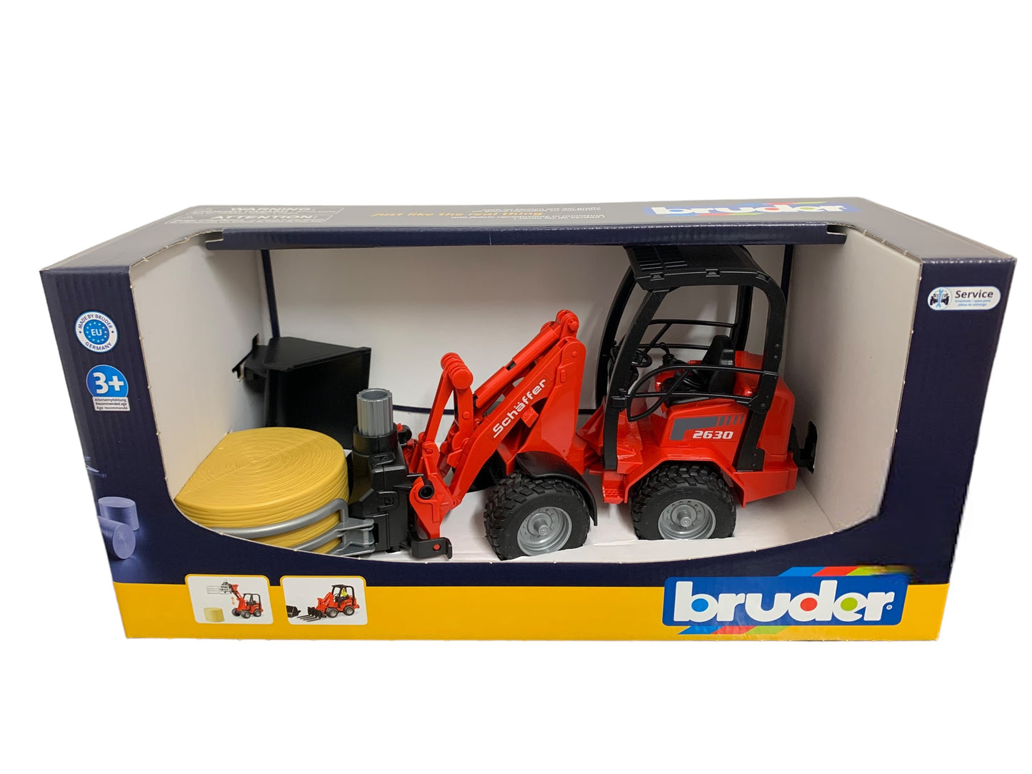 Bruder Schaffer compact loader 2630 w'Bale Gripper