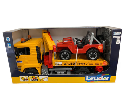 Bruder Man TGA breakdown truck w' cross country vehicle