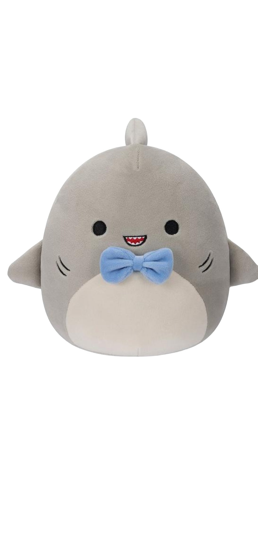 💥NEW💥Squishmallow 7.5” Gordon The Grey Shark with Bowtie