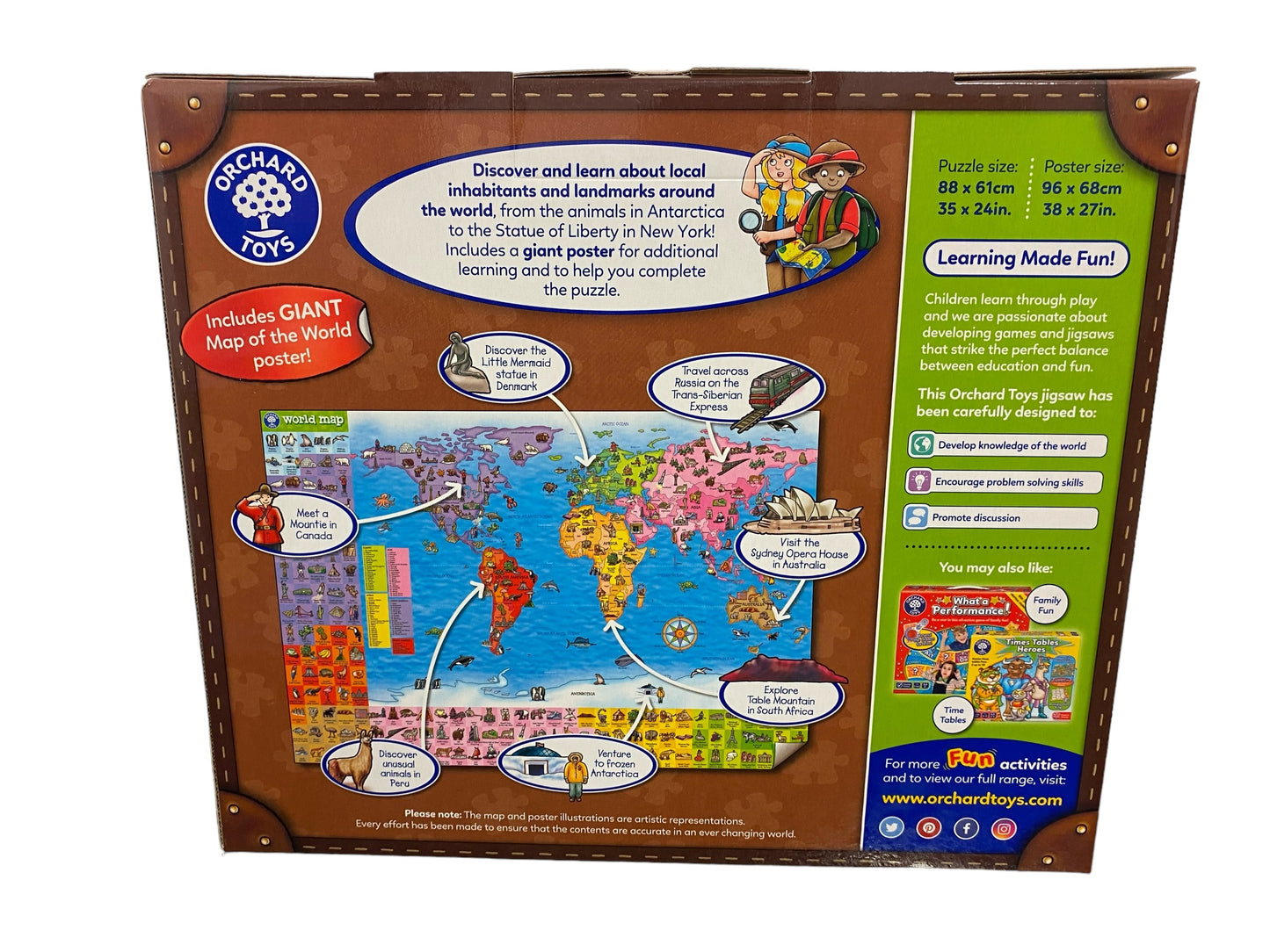 Orchard Toys - World Map Giant Jigsaw & Poster