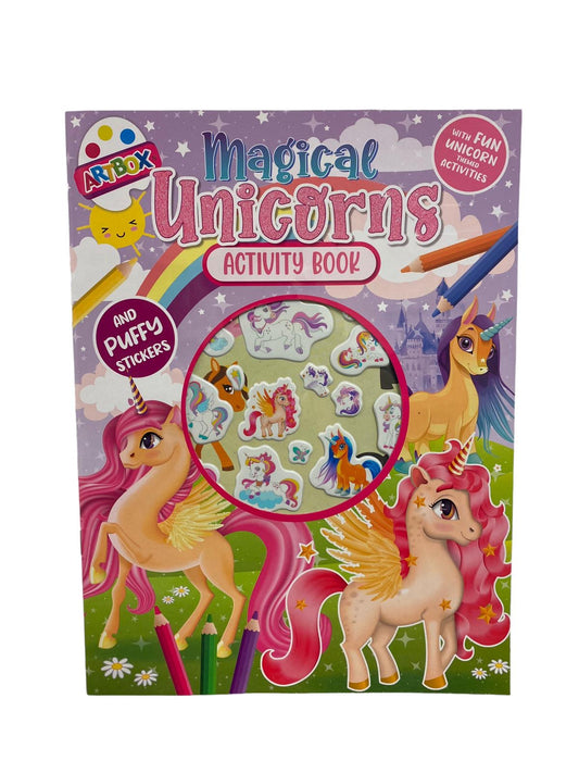 ArtBox - Magical Unicorns Activity Book W’ Puffy Stickers