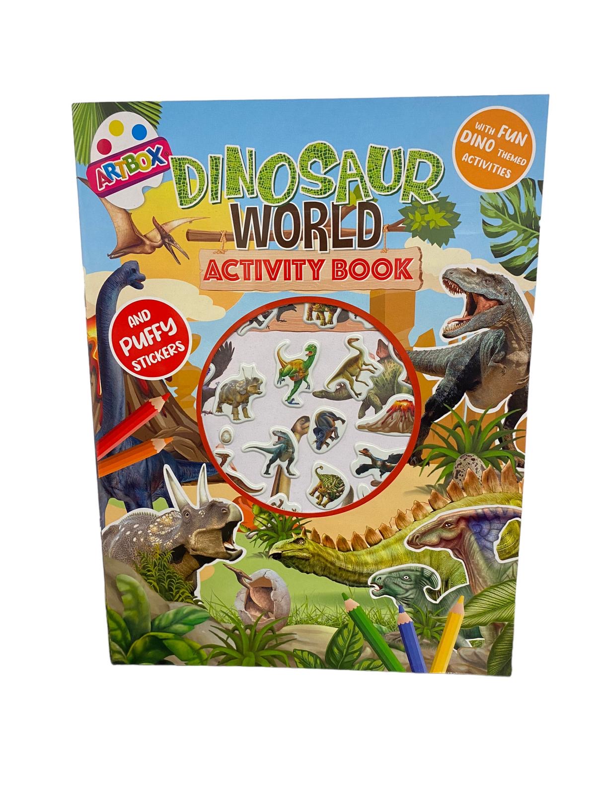 ArtBox - Dinosaur World Activity Book W’ Puffy Stickers